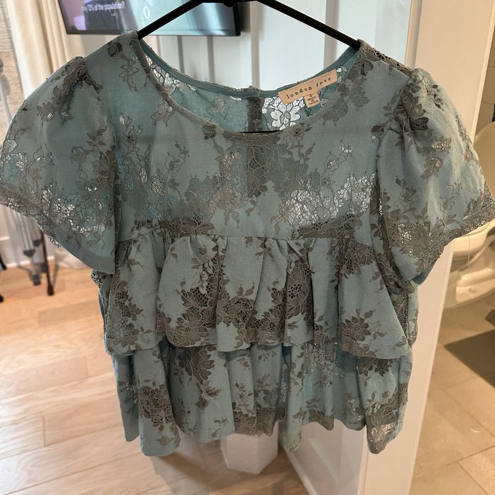 London Rose blouse, size small